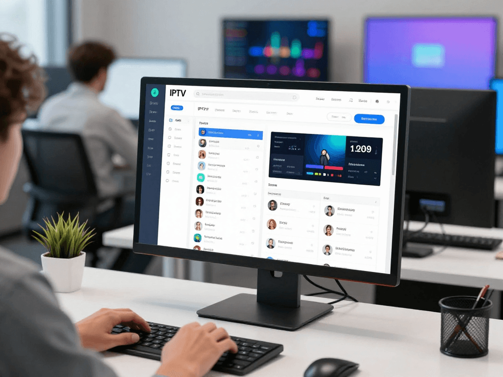 IPTV reseller platform dashboard with robust analytics and user-friendly interface for managing digital subscriptions.