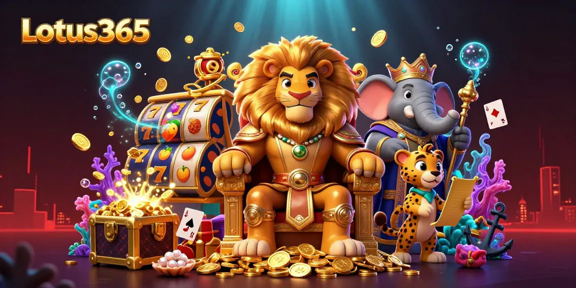 Experience thrilling gameplay at Lotus365 with the fierce lion king, fortune, and exciting slots