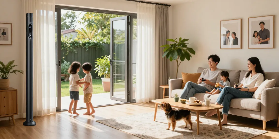 Kapı sineklik enhancing home comfort with family enjoying fresh air and sunlight.