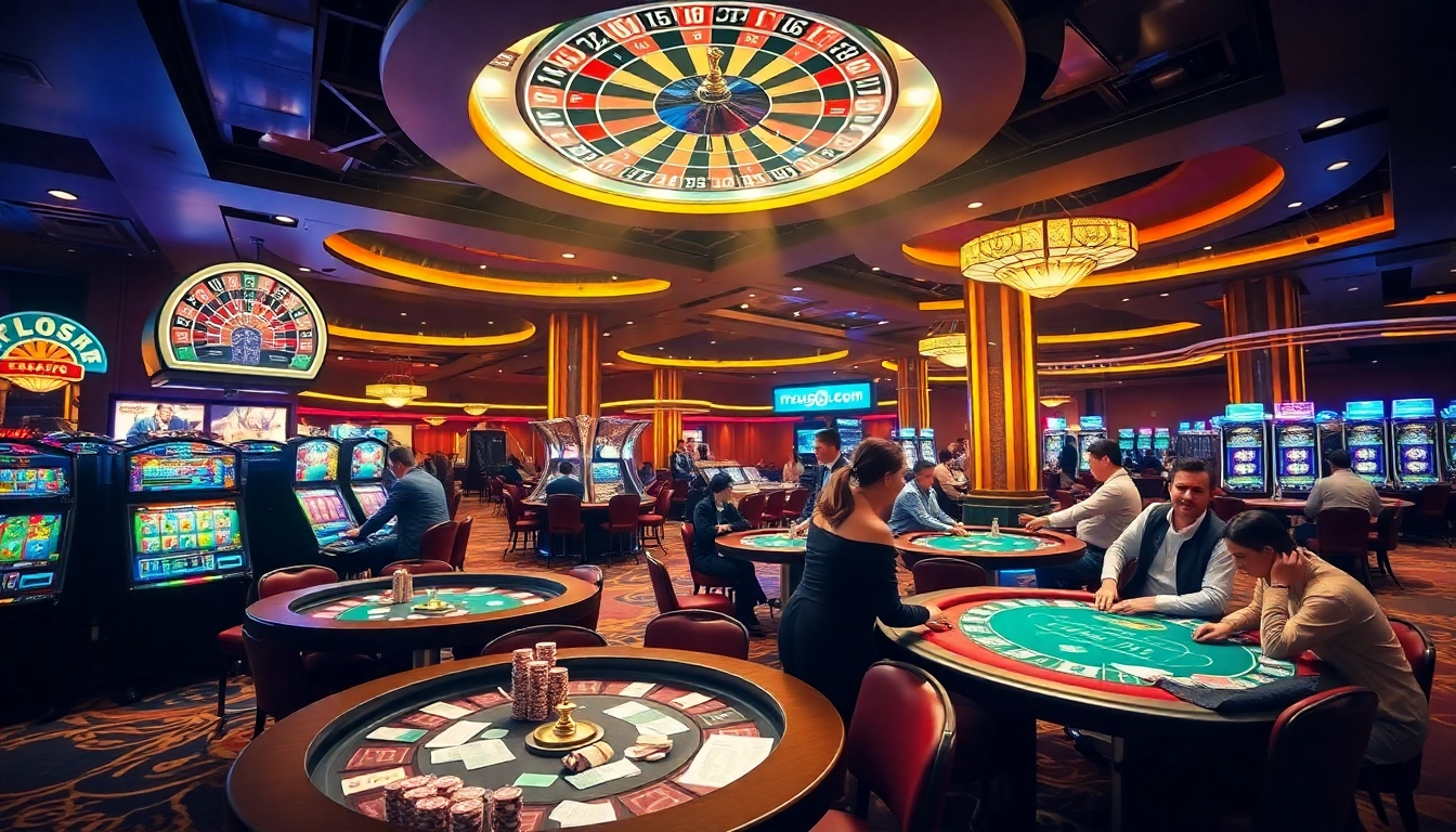 Experience the thrill at gg88.com with vibrant casino tables and excited players enjoying a luxurious gaming night.