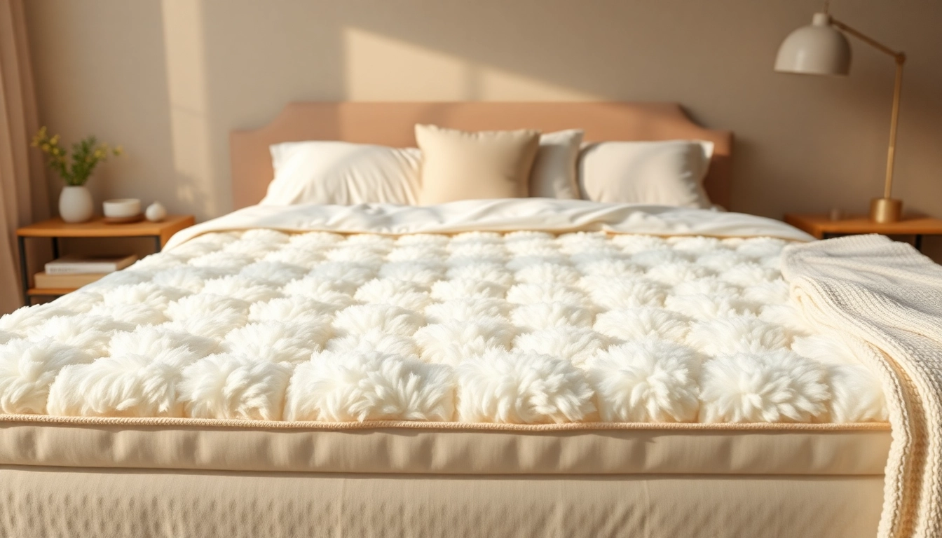 Enhance your sleep quality with a luxurious cloud mattress topper on a pristine bed.