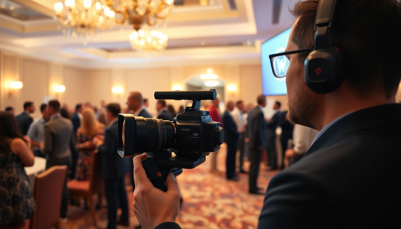 Event videography services capturing a corporate celebration with a professional videographer.