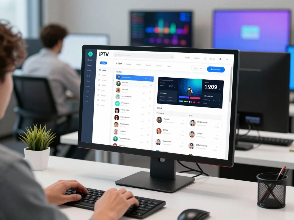 IPTV reseller platform dashboard with robust analytics and user-friendly interface for managing digital subscriptions.
