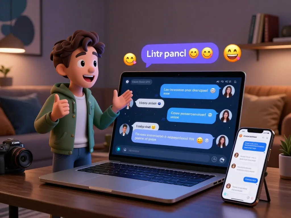 Engaging porn chat AI in a stylish lounge, illustrating advanced adult conversation technology.