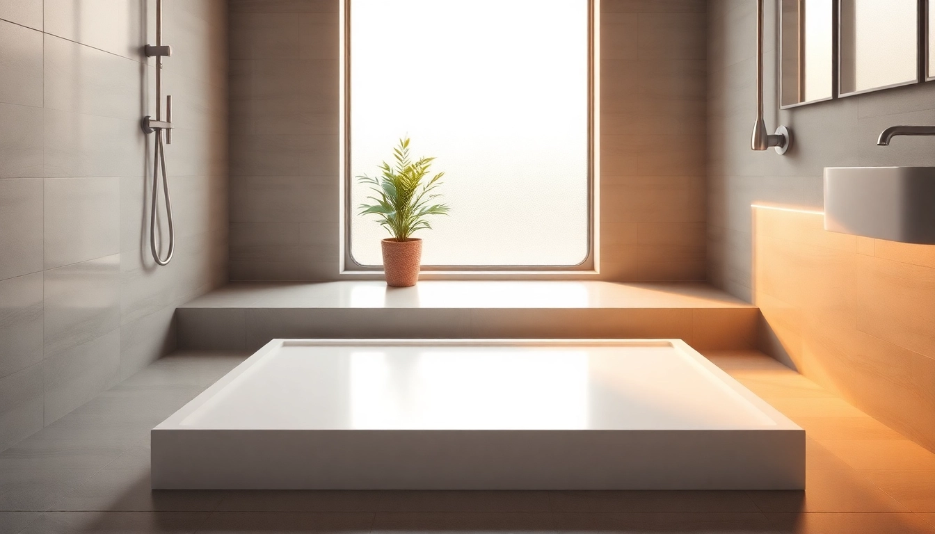 Elegant 800 x 800 shower base showcased in a contemporary bathroom, highlighting its smooth finish.