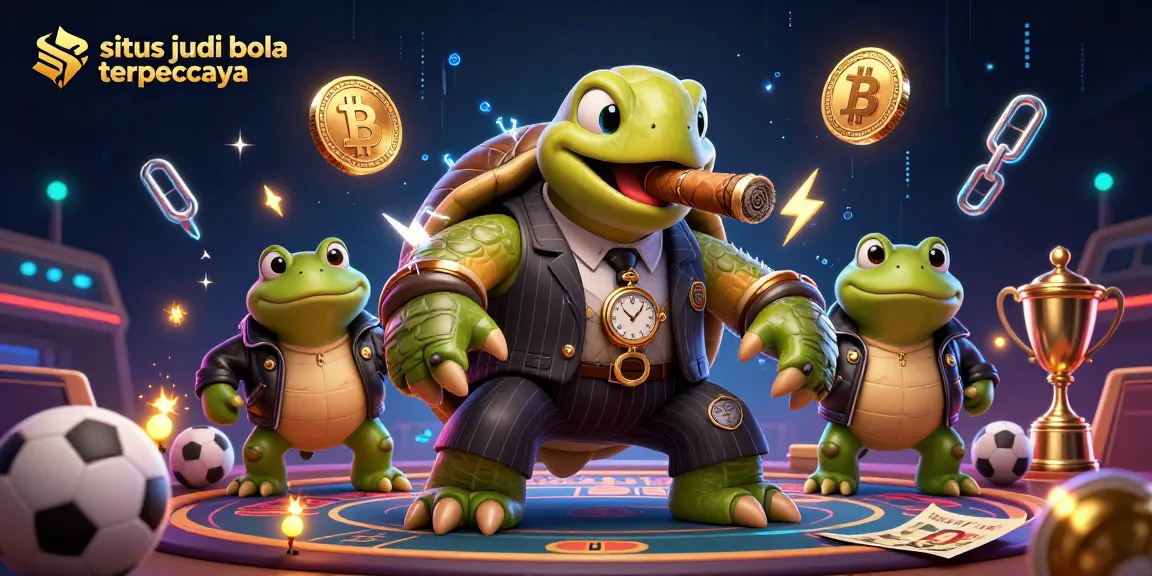 Engage in sports betting excitement with situs judi bola terpercaya featuring a vibrant cartoon scene.