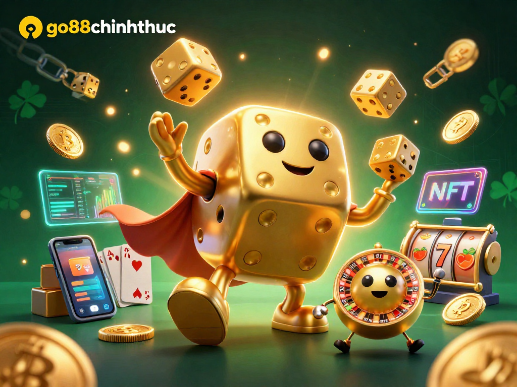 Experience thrilling casino action with go88chinhthuc as a golden dice golem juggles fortune.