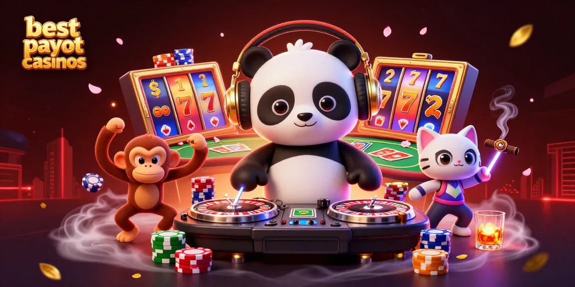 Experience the best payout casinos through engaging 3D casino scenes with vibrant characters.