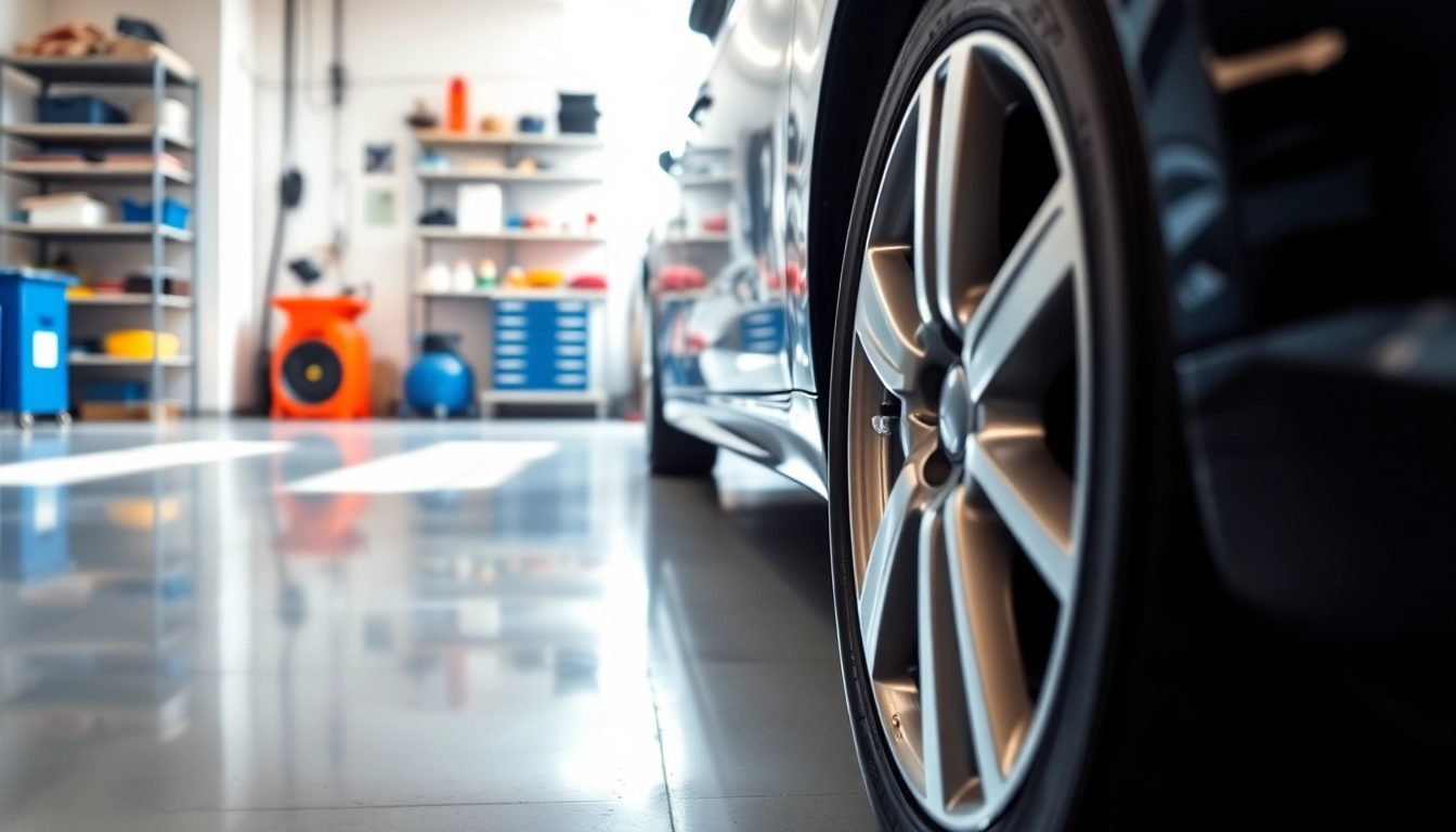 Best car detailing Chattanooga TN showcasing a shiny vehicle and professional detailing tools in a bright setup.