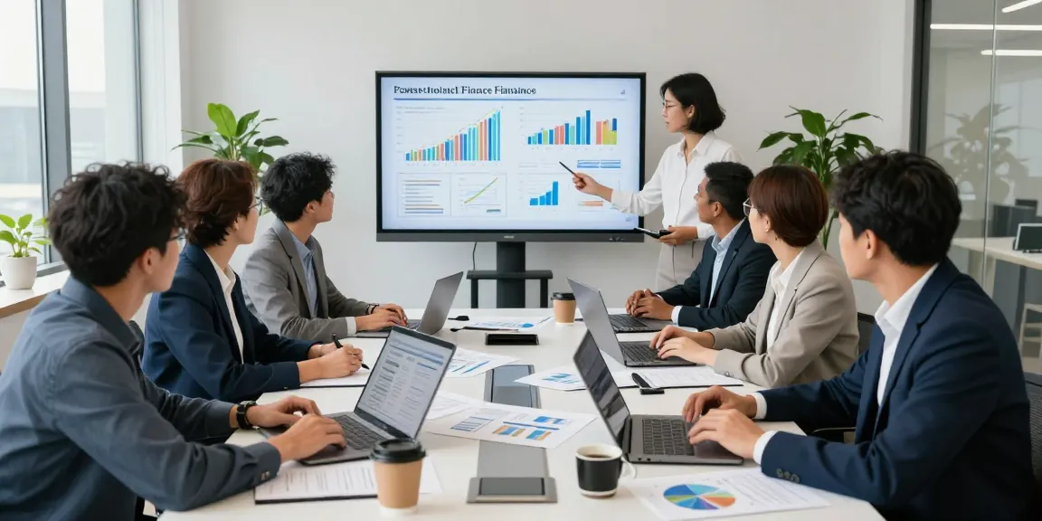 Professionals collaborating on international project finance lending strategies in a modern office.
