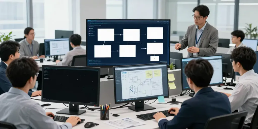 red team assessment in a modern cybersecurity workspace showcasing collaborative defense analysis
