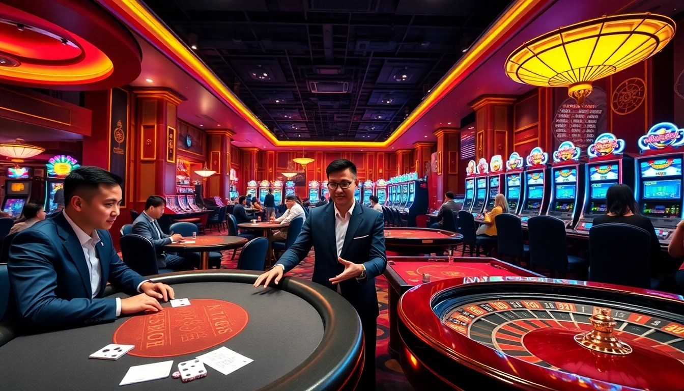 B52 - CỔNG GAME ĐẲNG CẤP 2025 delivers an exhilarating gaming experience with poker tables and slot machines.