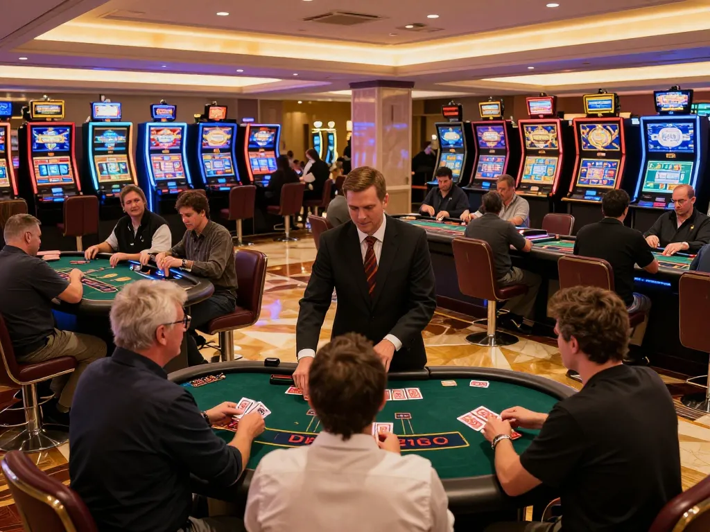 Engaging blackjack tables at a man club casino showcasing intense gameplay and strategic bets