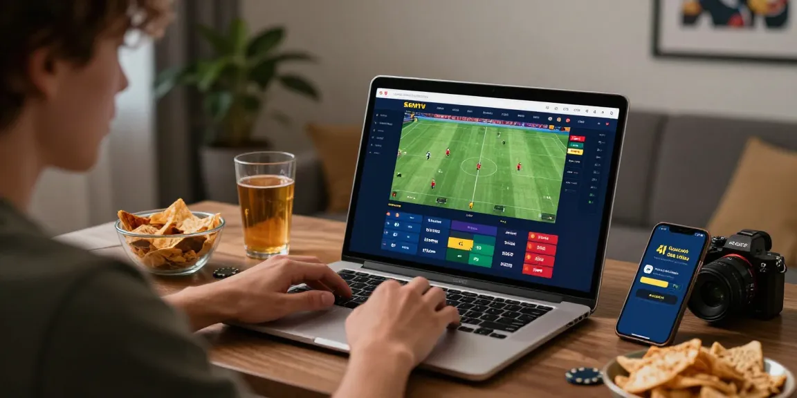 Engaged user experiencing online betting with https://zlot.mx/ on sleek laptop in cozy setting.