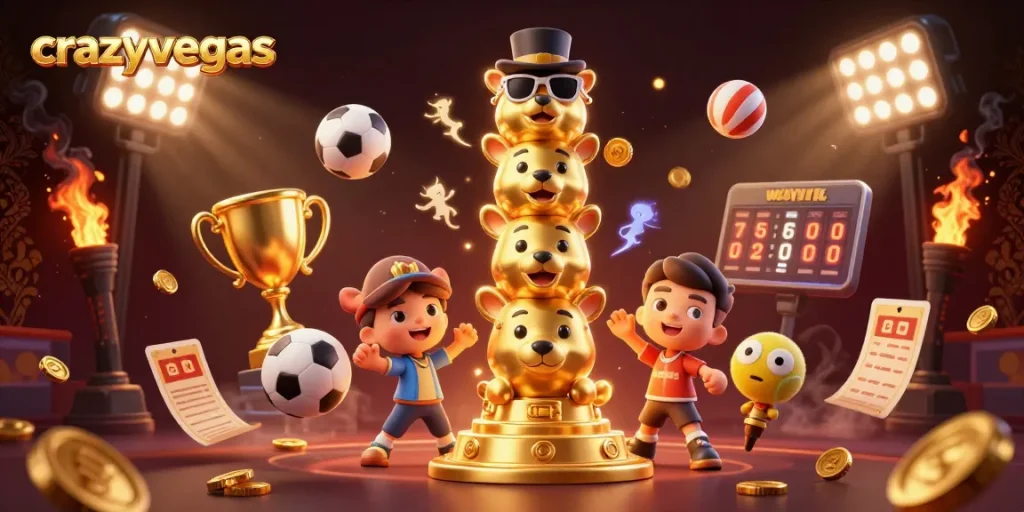 Experience thrilling gameplay at crazyvegas with vibrant casino-themed elements and lively characters.
